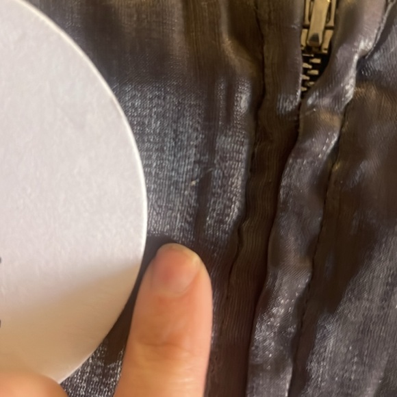 PRINCESS POLLY METALLIC GREY CORAET TOP - Picture 3 of 3